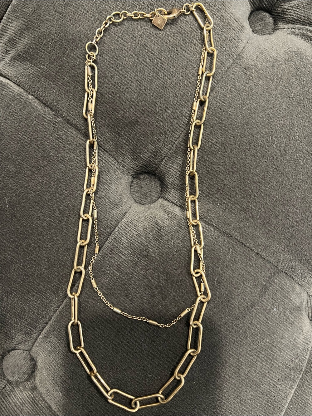 Banana Republic Gold Layered Link Necklace